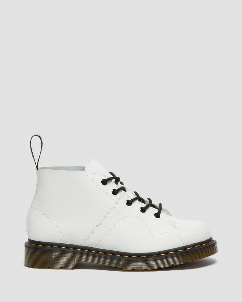 Botas De Mono Dr Martens Church Smooth Cuero Hombre Blancos | MX 261SGL